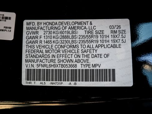 New 2026 Honda Odyssey Elite image 36