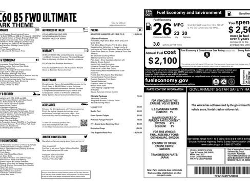 Used 2023 Volvo XC60 B5 Ultimate w/ Protection Package Premier image 56