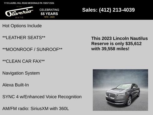 Used 2023 Lincoln Nautilus Reserve image 5