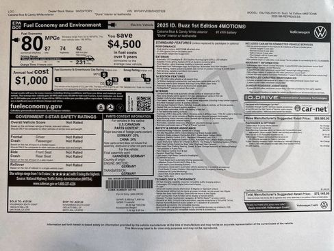 Used 2025 Volkswagen ID. Buzz 1st Edition image 43