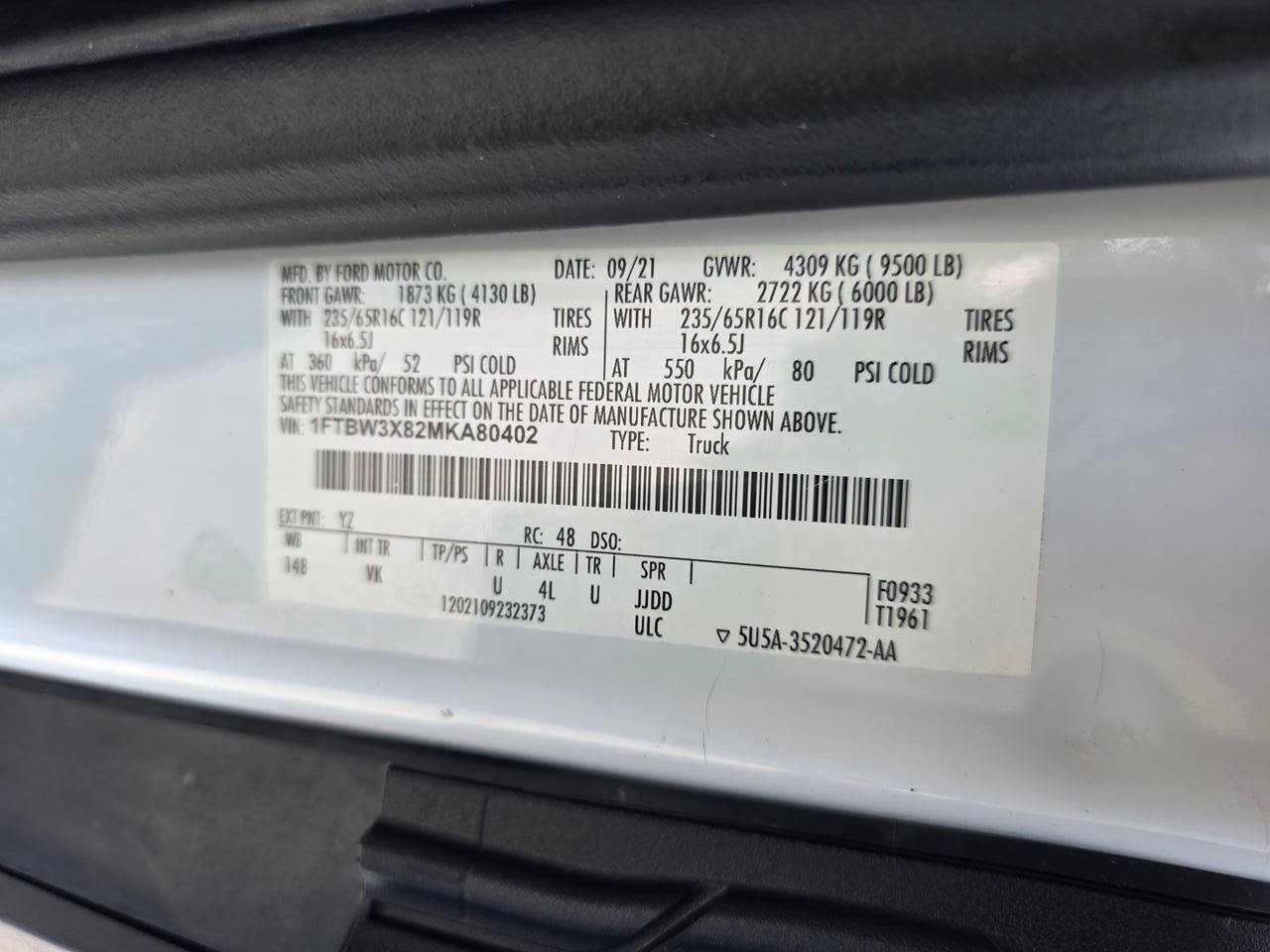 Used 2021 Ford Transit 350 148 High Roof Extended w/ Exterior Upgrade Package RWD image 23