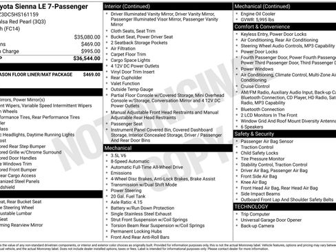 Used 2017 Toyota Sienna LE AWD/4WD image 4