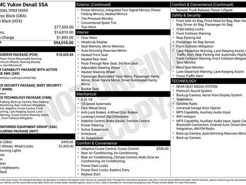 Used 2023 GMC Yukon Denali w/ Denali Reserve Package AWD/4WD image 42