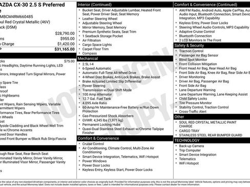 Certified 2024 MAZDA CX-30 AWD 2.5 S w/ Preferred Package image 32