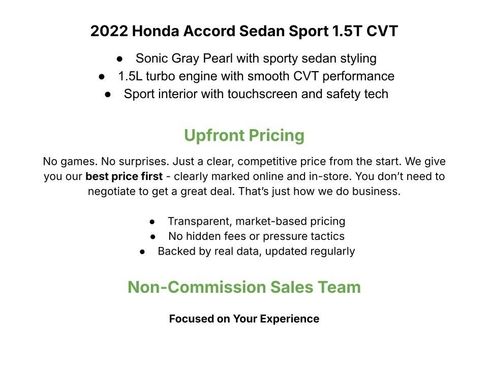 Used 2022 Honda Accord Sport image 3