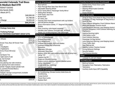 New 2026 Chevrolet Colorado Trail Boss AWD/4WD image 43
