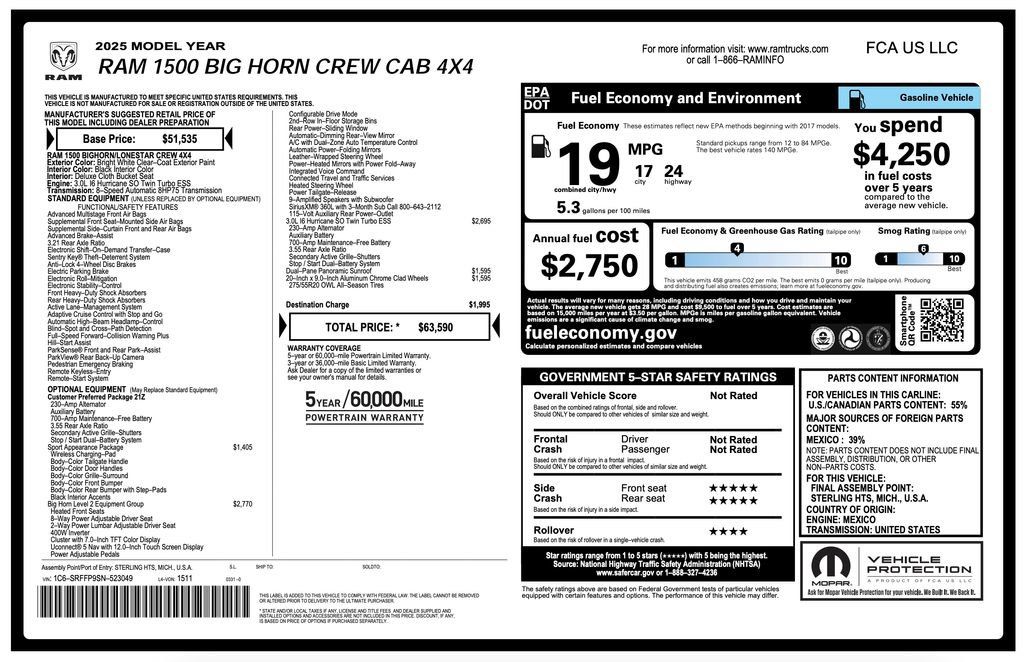 Used 2025 RAM 1500 Big Horn AWD/4WD image 7