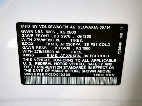 Used 2014 Volkswagen Touareg Executive AWD/4WD image 14