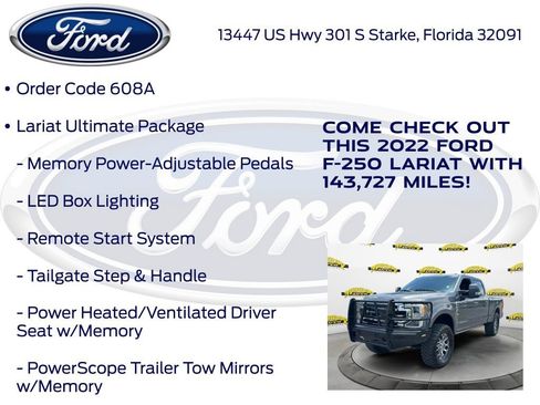 Certified 2022 Ford F250 Lariat w/ Lariat Ultimate Package AWD/4WD image 22