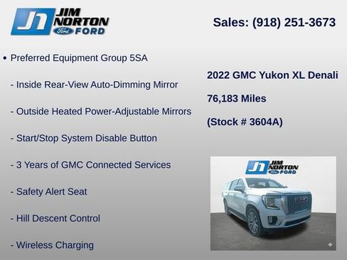 Used 2022 GMC Yukon XL Denali AWD/4WD image 14
