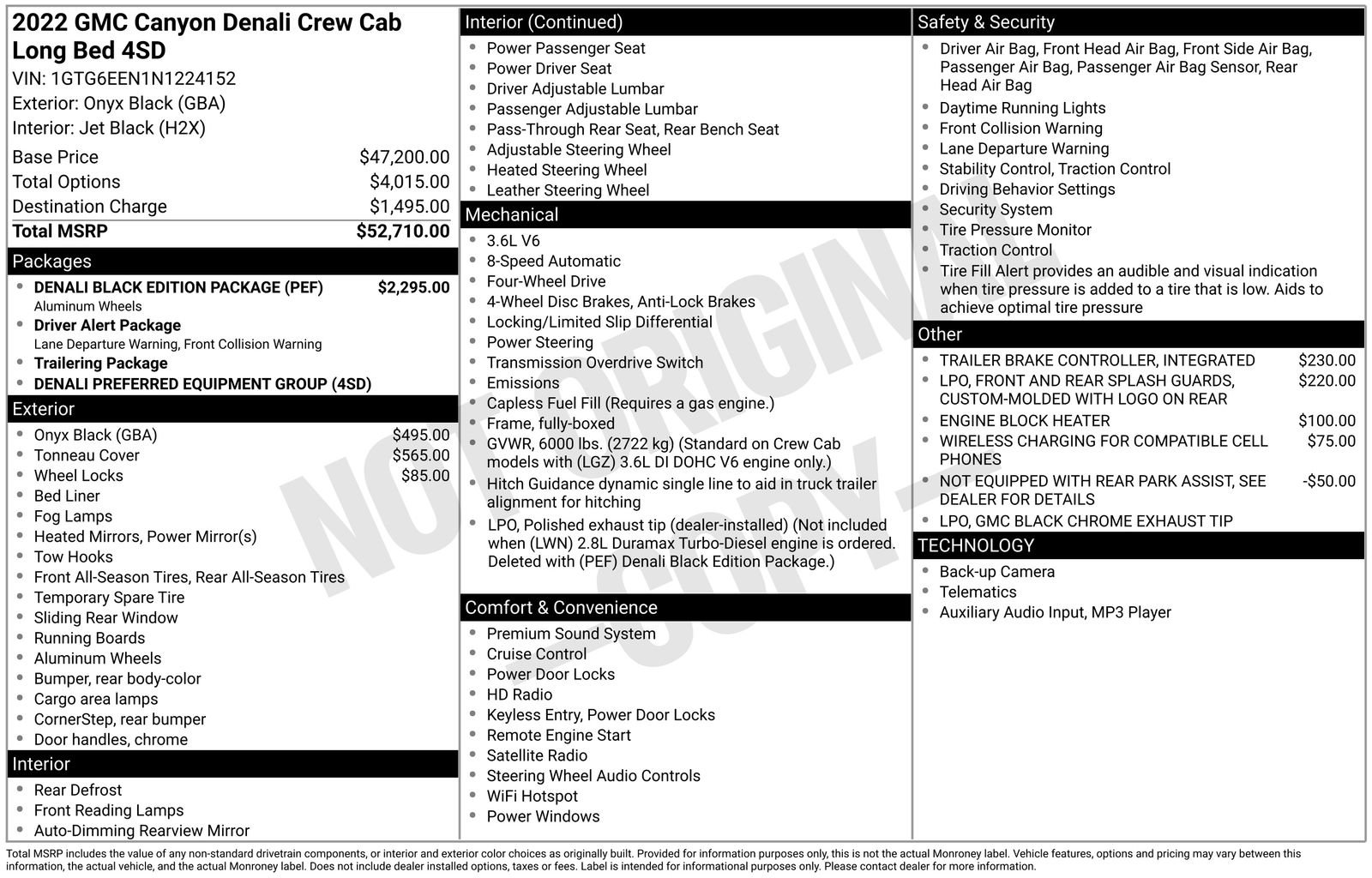 Used 2022 GMC Canyon Denali w/ Denali Black Edition Package AWD/4WD image 7