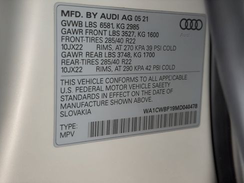 Used 2021 Audi SQ8 Prestige AWD/4WD image 27