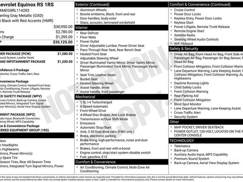 Used 2024 Chevrolet Equinox RS w/ RS Leather Package FWD image 6