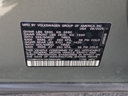 Certified 2025 Volkswagen Atlas SEL AWD/4WD image 39