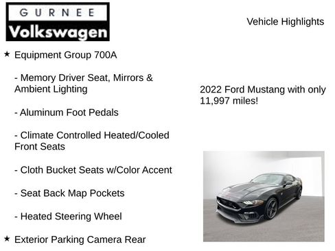 Used 2022 Ford Mustang Mach 1 w/ Equipment Group 700A RWD image 7
