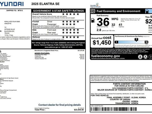 Used 2025 Hyundai Elantra SE image 23
