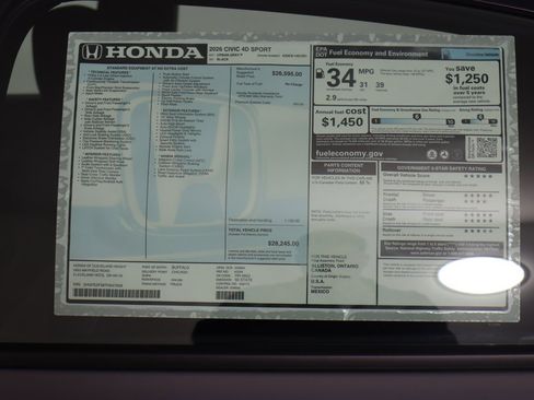 New 2026 Honda Civic Sport image 23