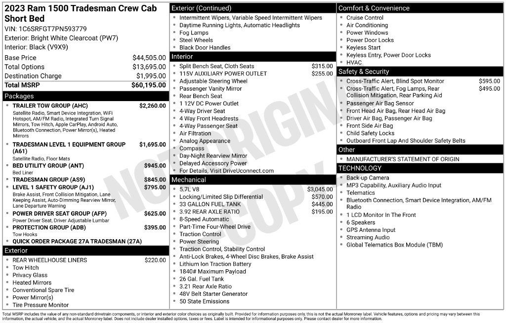 Used 2023 RAM 1500 Tradesman w/ Trailer Tow Group AWD/4WD image 26
