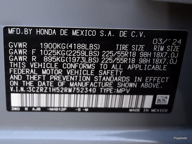 Certified 2024 Honda HR-V Sport image 18