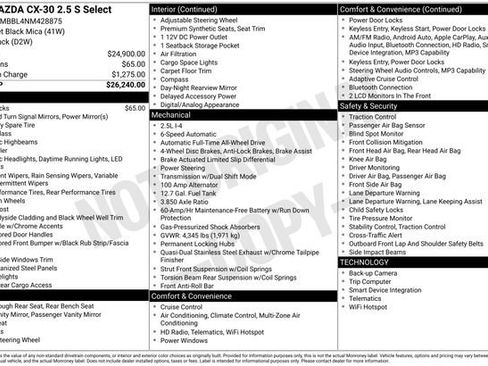 Used 2022 MAZDA CX-30 AWD 2.5 S w/ Select Package image 2