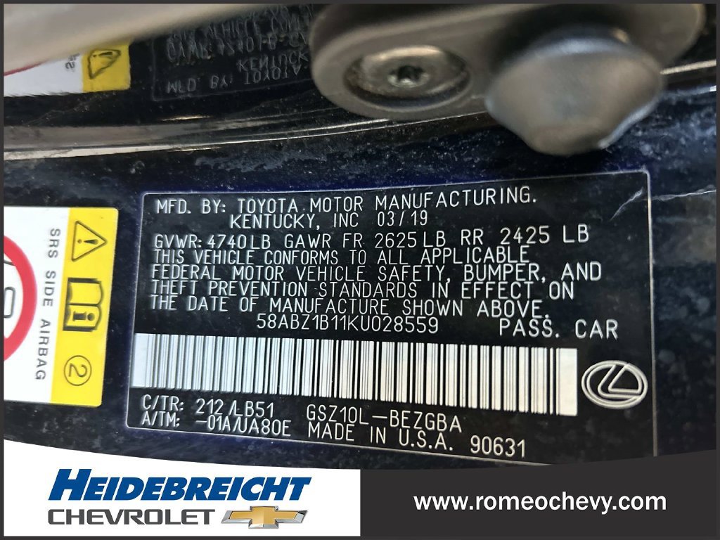 Used 2019 Lexus ES 350 w/ Accessory Package 2 FWD image 8