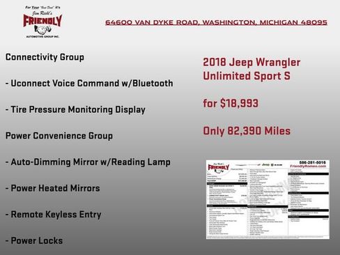 Used 2018 Jeep Wrangler Unlimited Sport S image 4