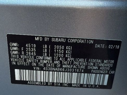 Used 2018 Subaru Legacy 2.5i w/ Alloy Wheel Package image 30