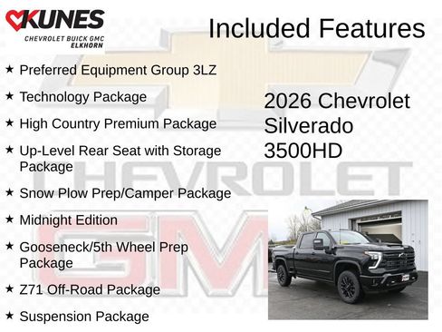 New 2026 Chevrolet Silverado 3500 High Country w/ High Country Premium Package AWD/4WD image 2