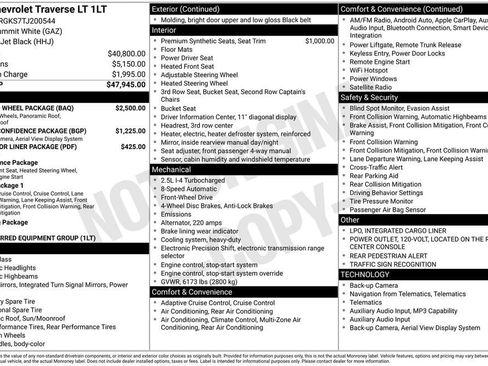 New 2026 Chevrolet Traverse LT w/ Sun and Wheel Package image 5