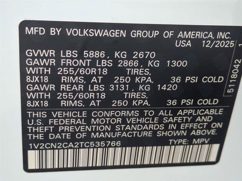 New 2026 Volkswagen Atlas Peak Edition AWD/4WD image 25