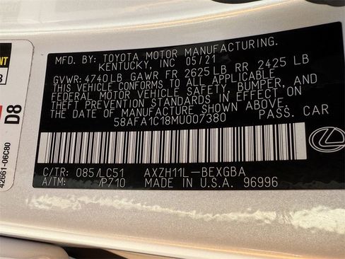 Used 2021 Lexus ES 300h Ultra Luxury w/ Accessory Package 2 image 35