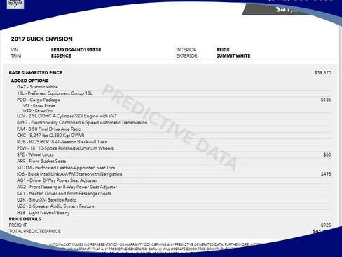 Used 2017 Buick Envision Essence w/ LPO, Cargo Package AWD/4WD image 41
