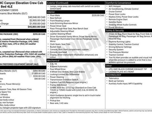 Used 2021 GMC Canyon Elevation w/ Trailering Package AWD/4WD image 48