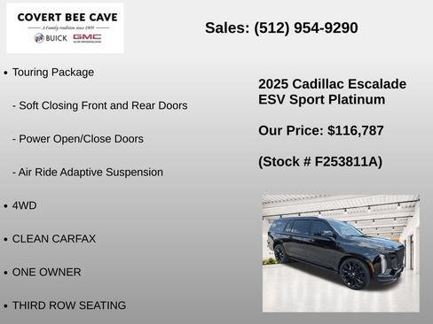 Used 2025 Cadillac Escalade ESV Sport Platinum w/ LPO, ONYX Package AWD/4WD image 36