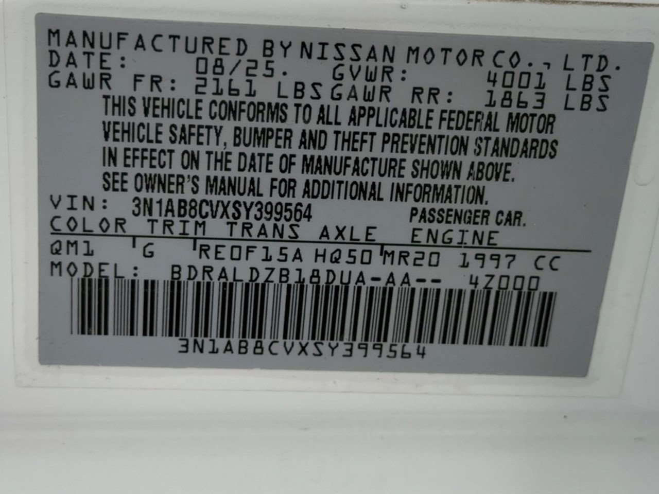 Used 2025 Nissan Sentra SV FWD image 31