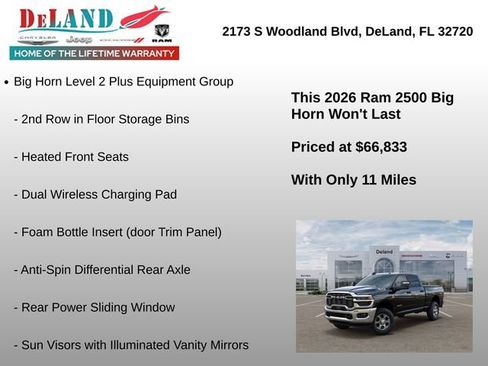 New 2026 RAM 2500 Big Horn AWD/4WD image 6