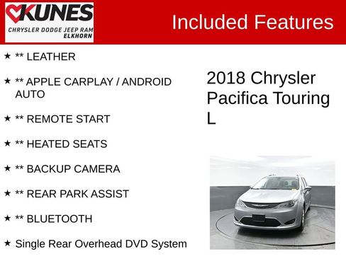 Used 2018 Chrysler Pacifica Touring-L w/ Tire & Wheel Group image 3