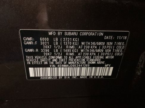 Used 2019 Subaru Ascent Limited w/ Popular Package #2A image 16