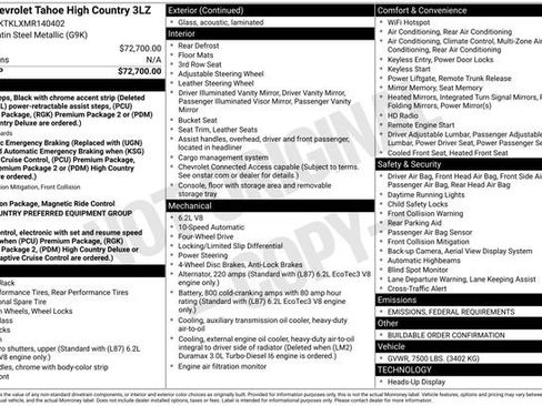 Used 2021 Chevrolet Tahoe High Country image 33