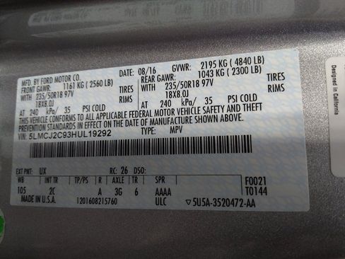 Used 2017 Lincoln MKC Select w/ Select Plus Package FWD image 33