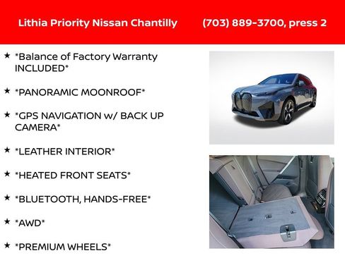 Used 2023 BMW iX xDrive50 w/ Sport Package AWD/4WD image 6
