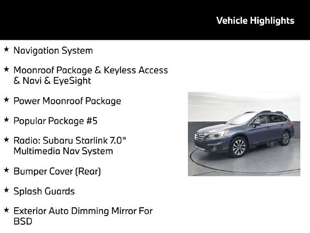 Used 2016 Subaru Outback 2.5i Limited AWD/4WD image 5
