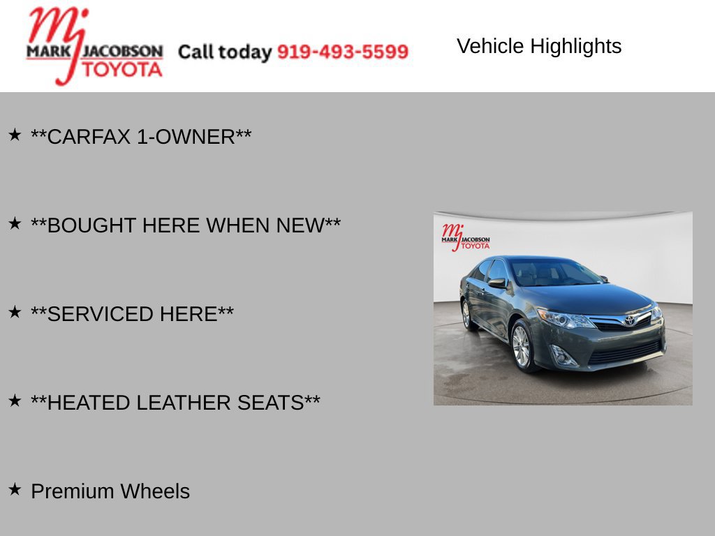 Used 2012 Toyota Camry XLE w/ Leather Pkg FWD image 5