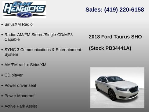 Used 2018 Ford Taurus SHO w/ Driver Assist Package AWD/4WD image 20