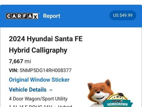 Used 2024 Hyundai Santa Fe Calligraphy AWD/4WD image 7