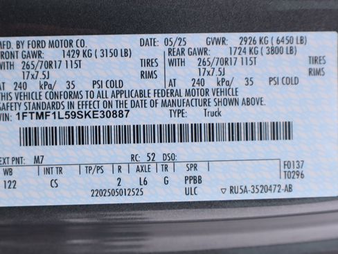 New 2025 Ford F150 XL w/ Equipment Group 103A High image 15