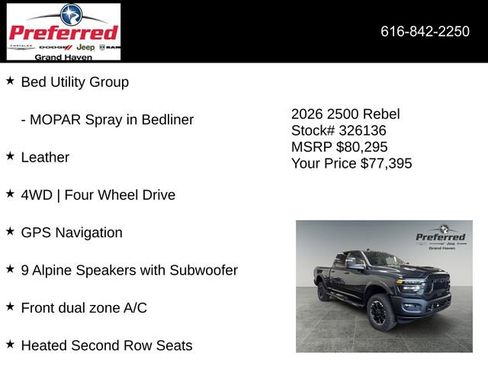 New 2026 RAM 2500 Rebel AWD/4WD image 33