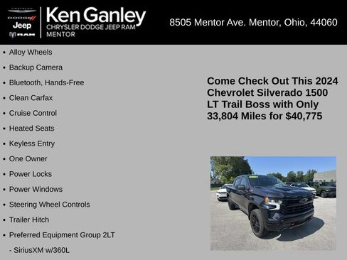 Used 2024 Chevrolet Silverado 1500 LT Trail Boss w/ Protection Package AWD/4WD image 5