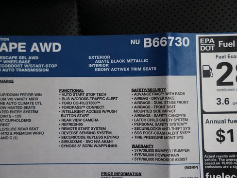 Certified 2022 Ford Escape SEL image 36