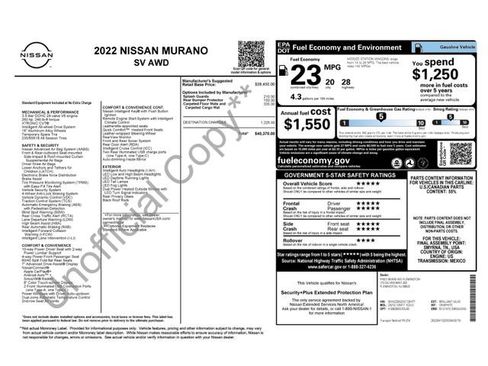 Certified 2022 Nissan Murano SV image 10